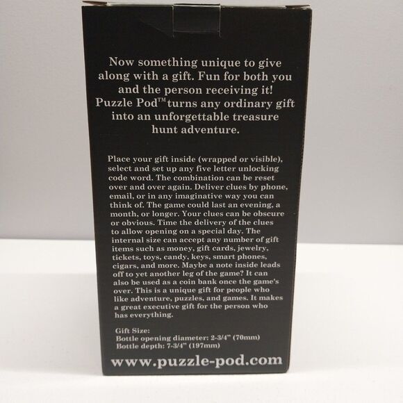 Puzzle Pod Cryptex - Brain Teaser And Coin Bank Gift Crack The Code - Picture 3 of 7